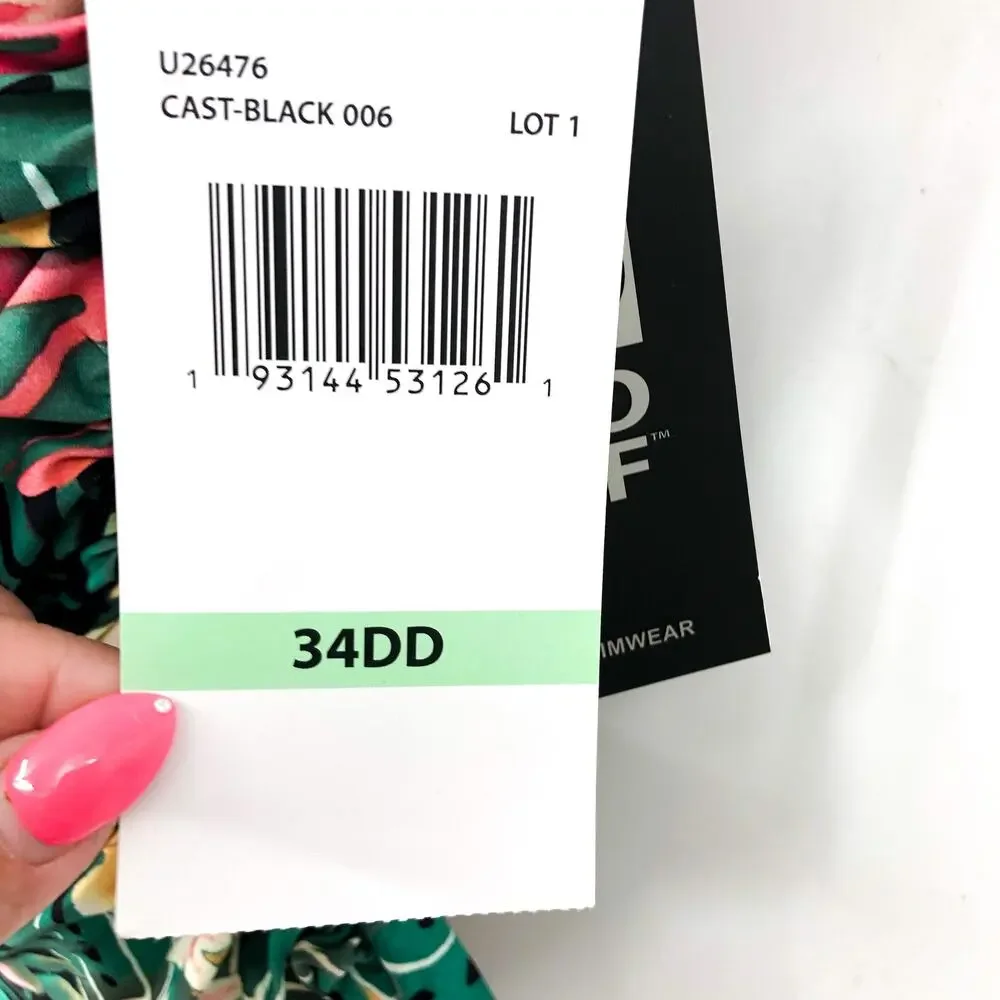 COCO REEF Enrapture One Piece 34DD Green Passion Flower Bra Sized Underwire NWT - Picture 11 of 13